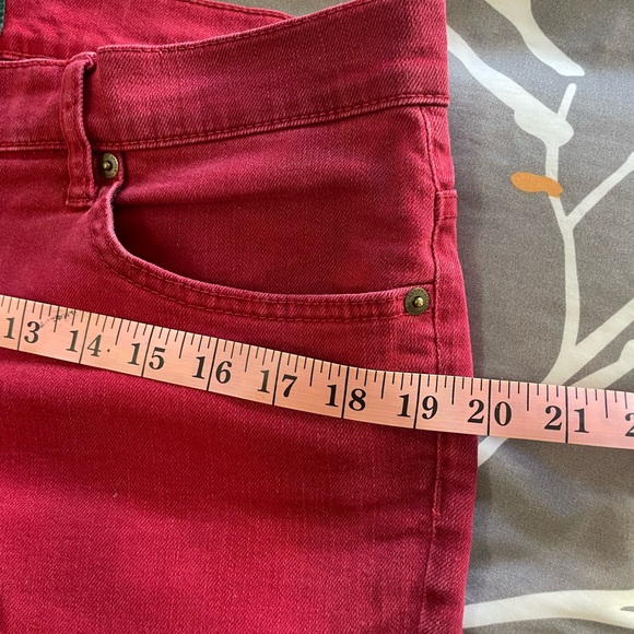 Ralph Lauren Women's Vibrant Red Cropped Jeans - Picture 6 of 8